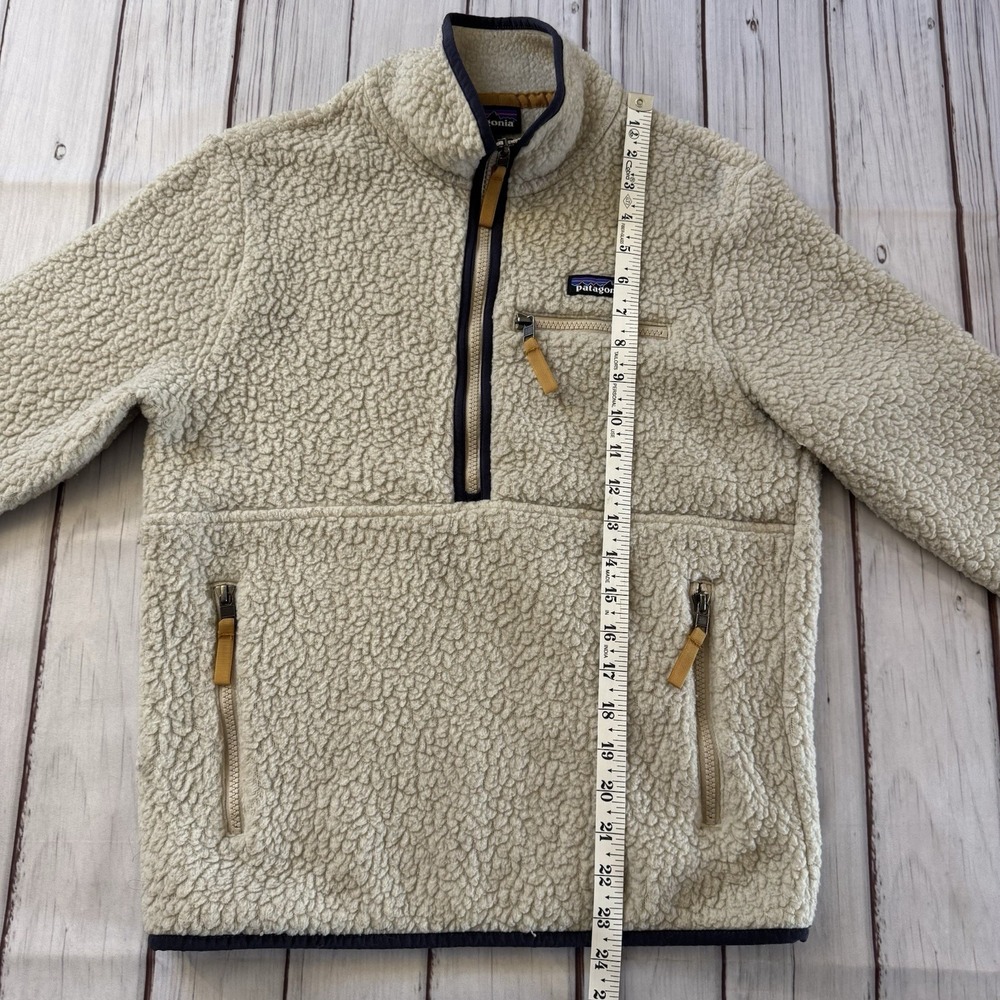 Patagonia Retro X Fleece Pullover Jacket Cream Womens XS Sherpa Quarter Zip - Picture 4 of 9